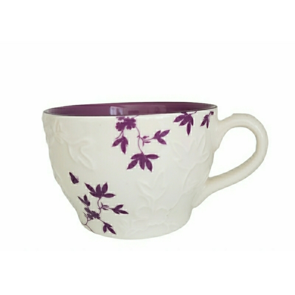 Starbucks 2006 Embossed Purple Flower Relief… - Picture 1 of 6